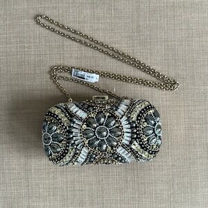 Aldo Embellished Black Clutch